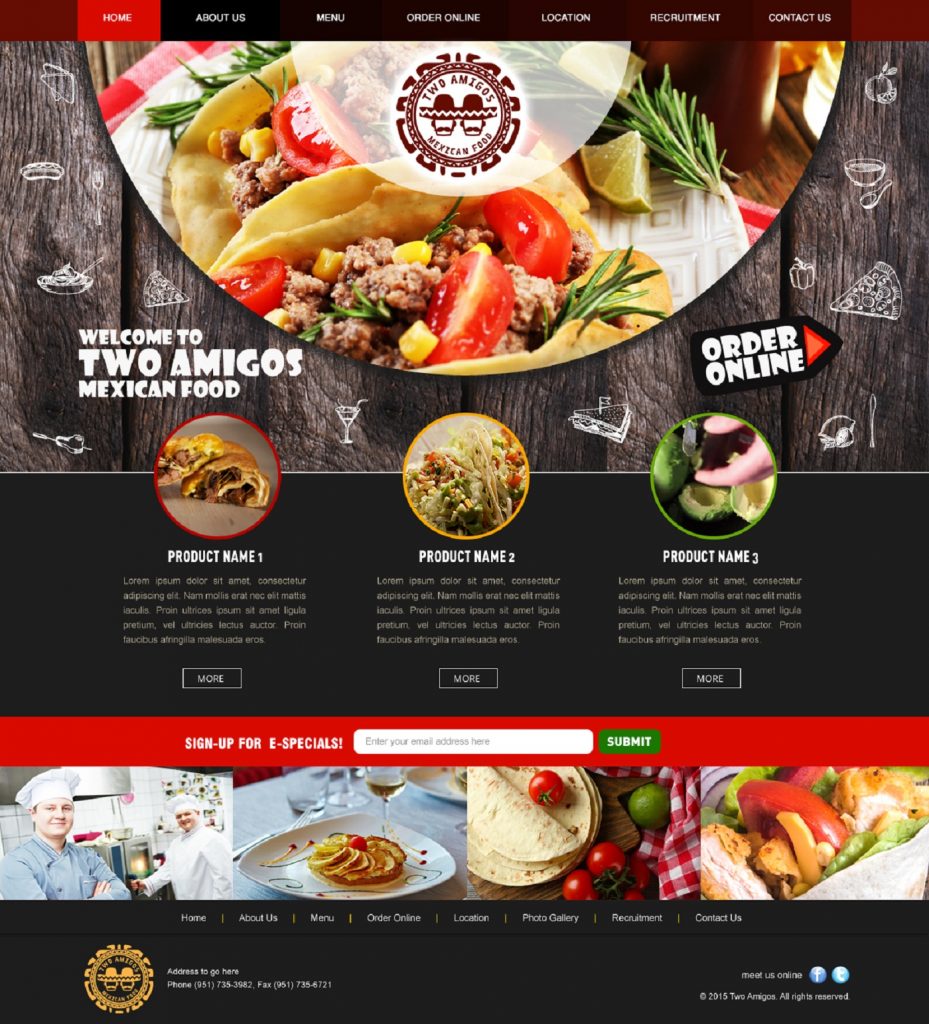 Restaurant Website - VPS Technology